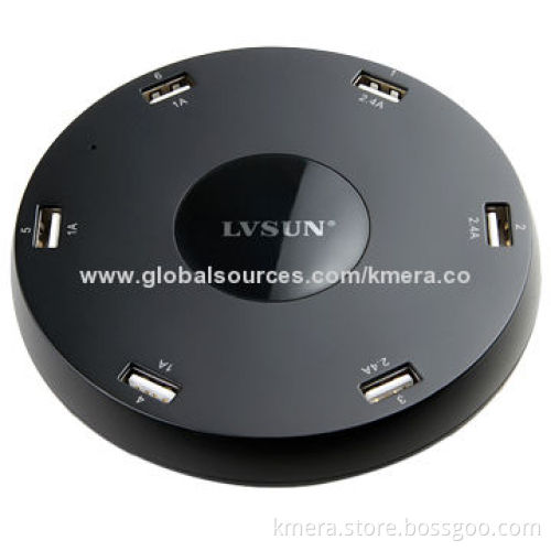 6-port USB Charger with Output 5V/1A and 5V/2.4A Can Charge 6 USB Devices at Same Time